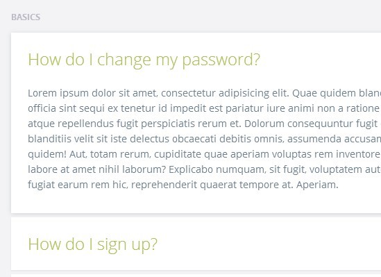 jQuery FAQ Template